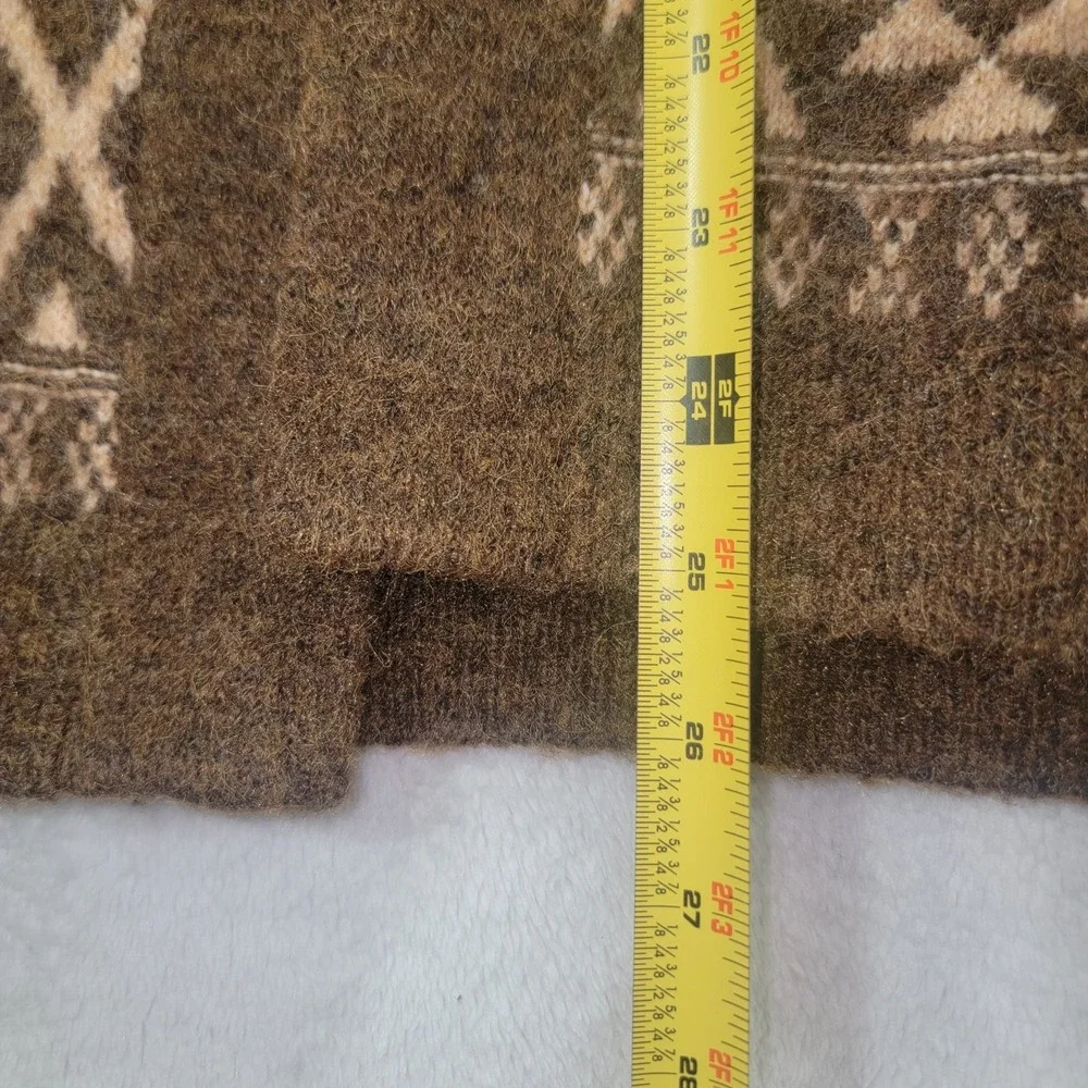 $119 Lucky Brand Southwestern Fair Isle Women's‎ LG Open Cropped Cardigan Shawl
